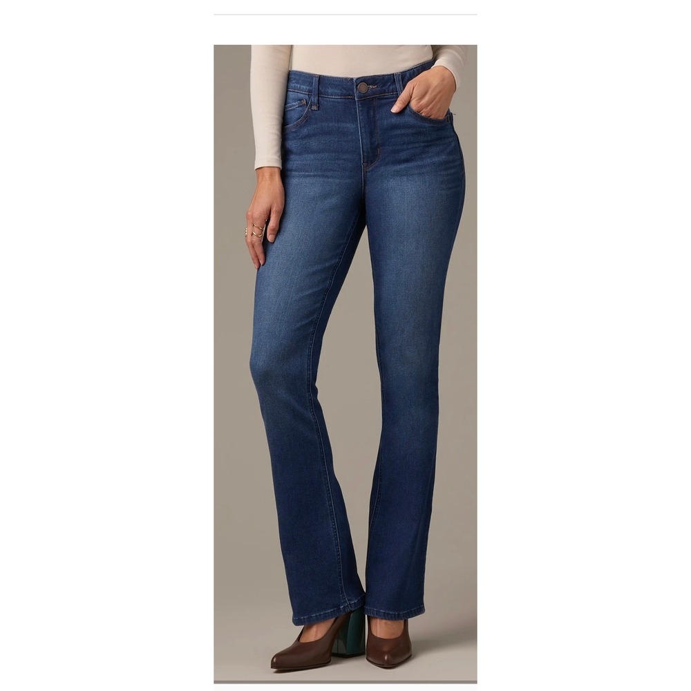 Wit & Wisdom Brittany High Rise Ab solution Baby Bootcut Jeans Blue 16